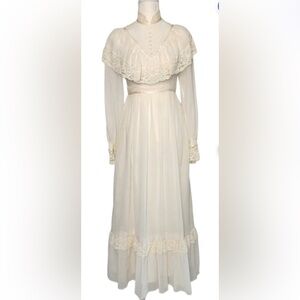 Elegant 70s vintage Long Sleeve Dress